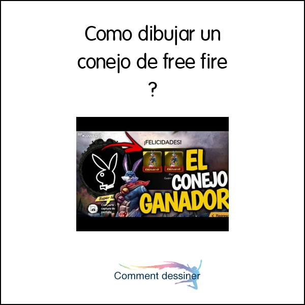 Como dibujar un conejo de free fire